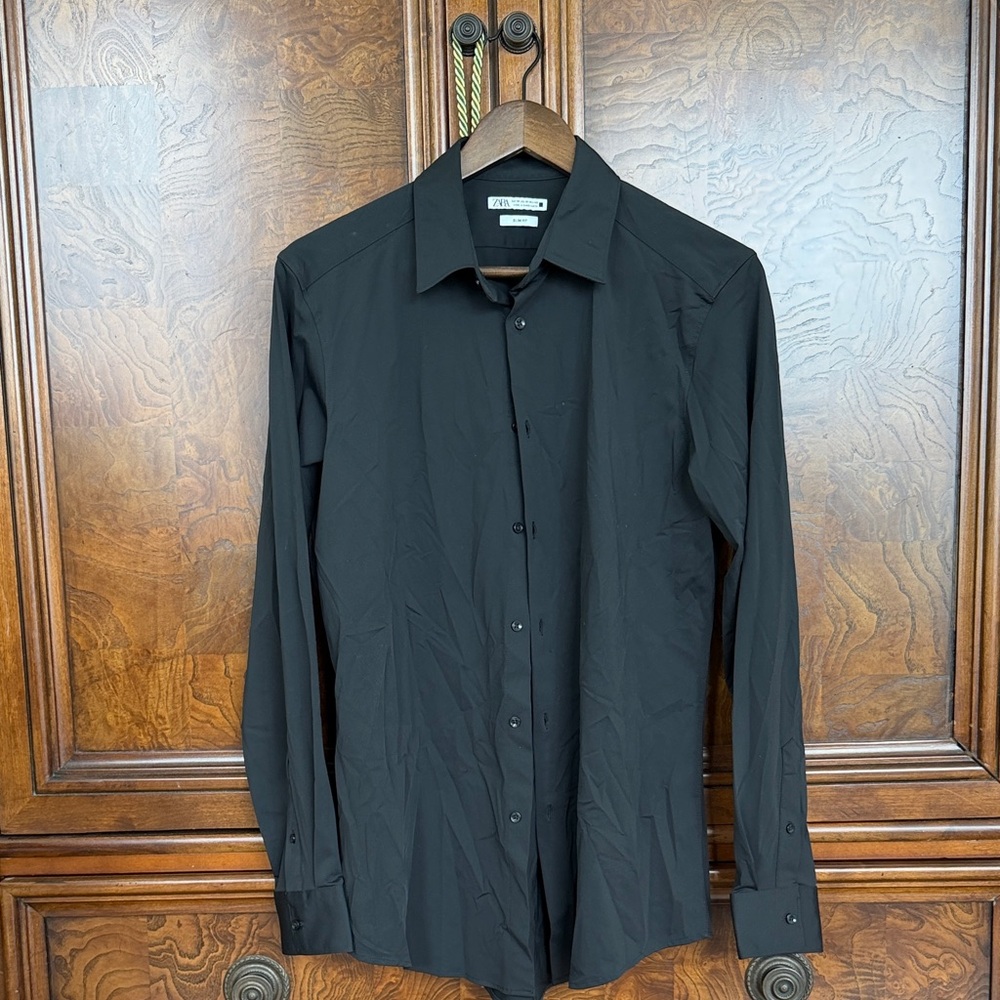 Zara Club Room Men's Black Dress Shirt